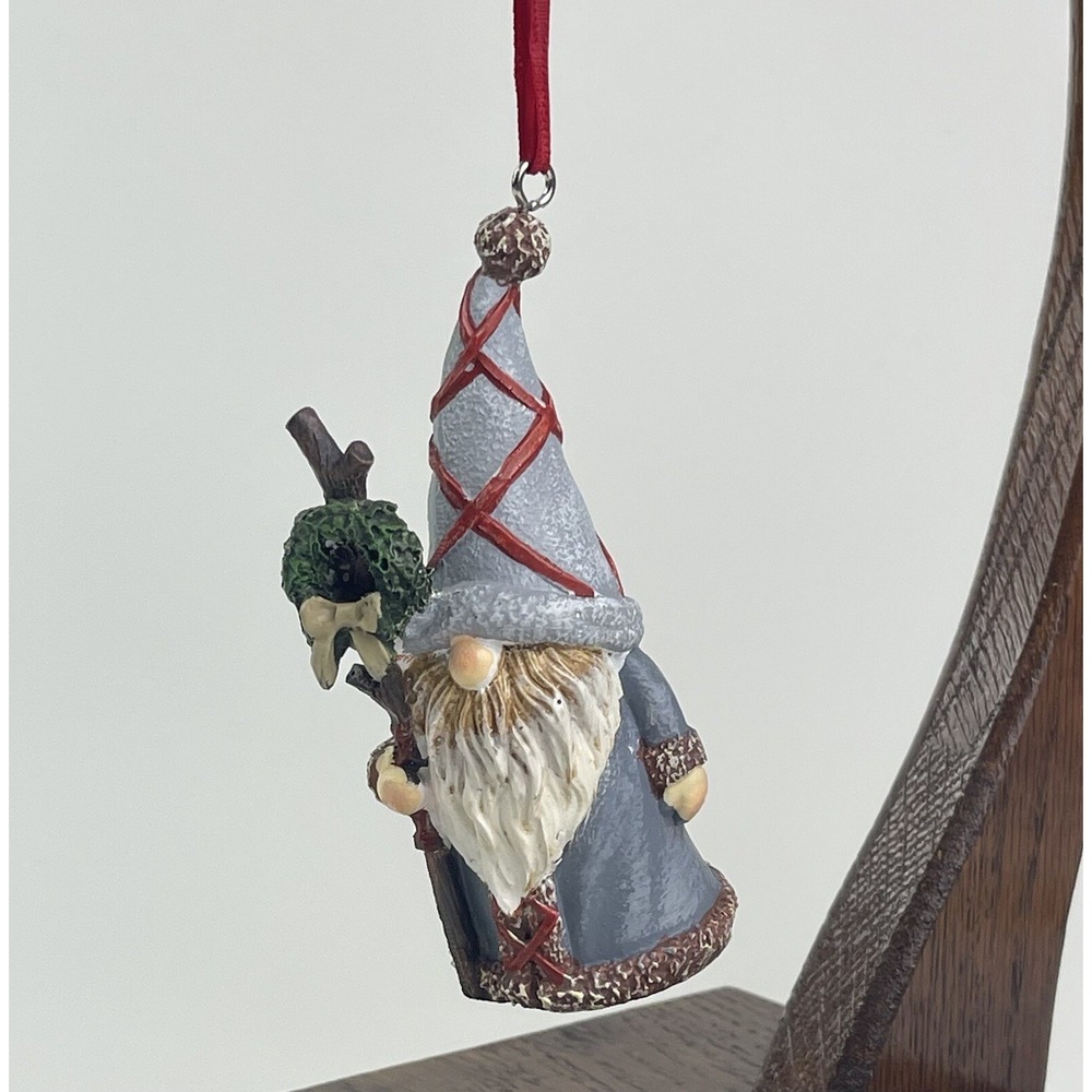 Gnome And Wreath Christmas Tree Ornament Xmas Holiday Decoration Tiered Tray